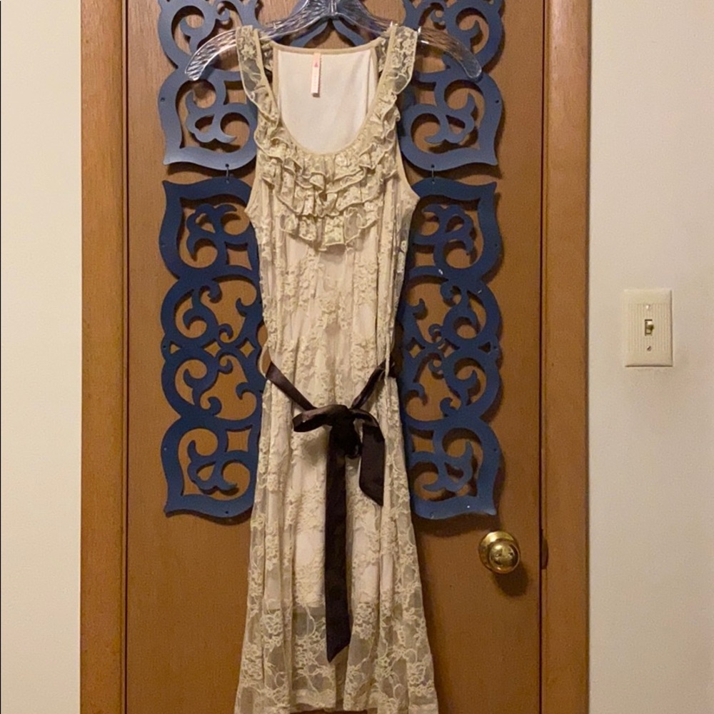 Cream lace dress